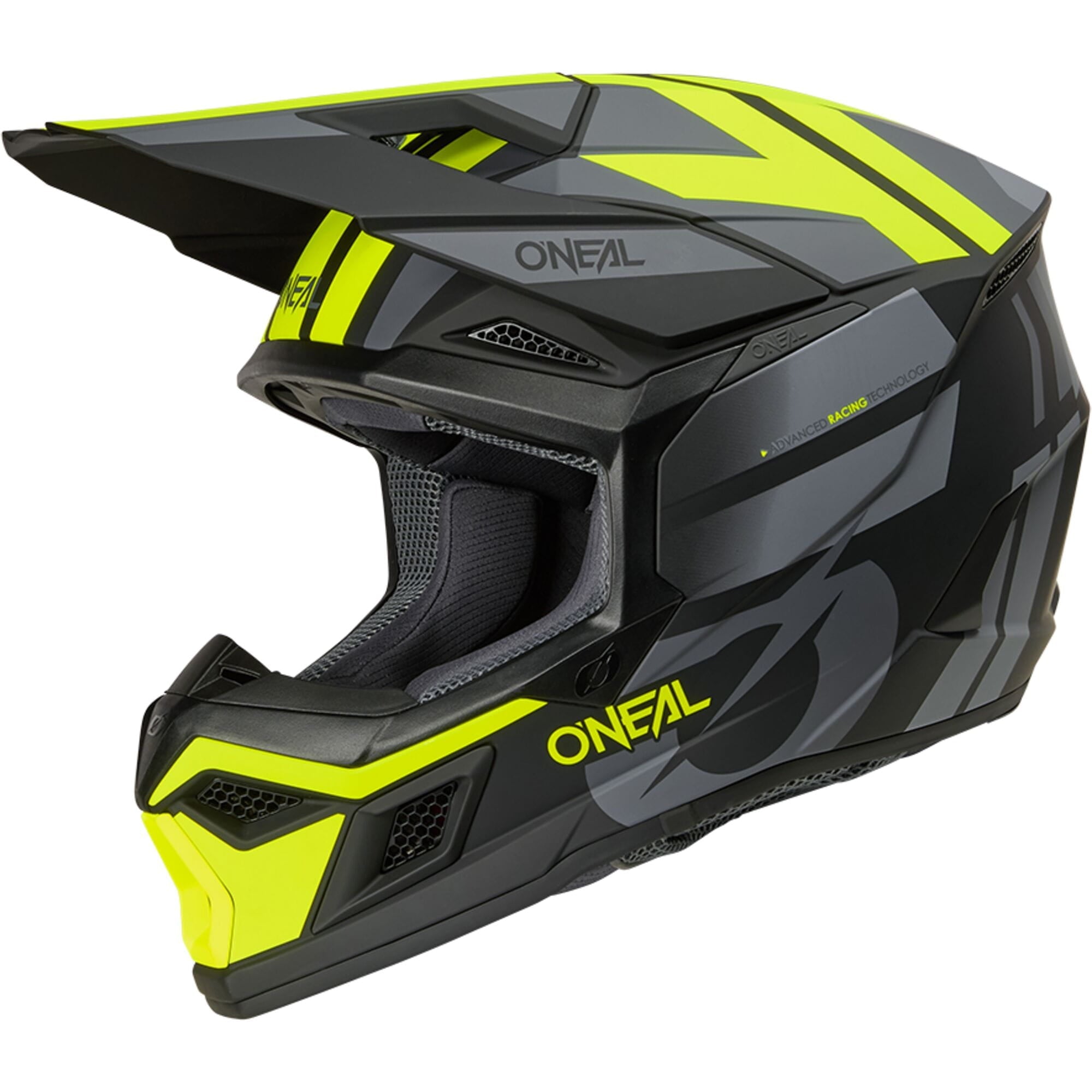 3SRS Helmet RIDE - Black/Gray/Neon Yellow