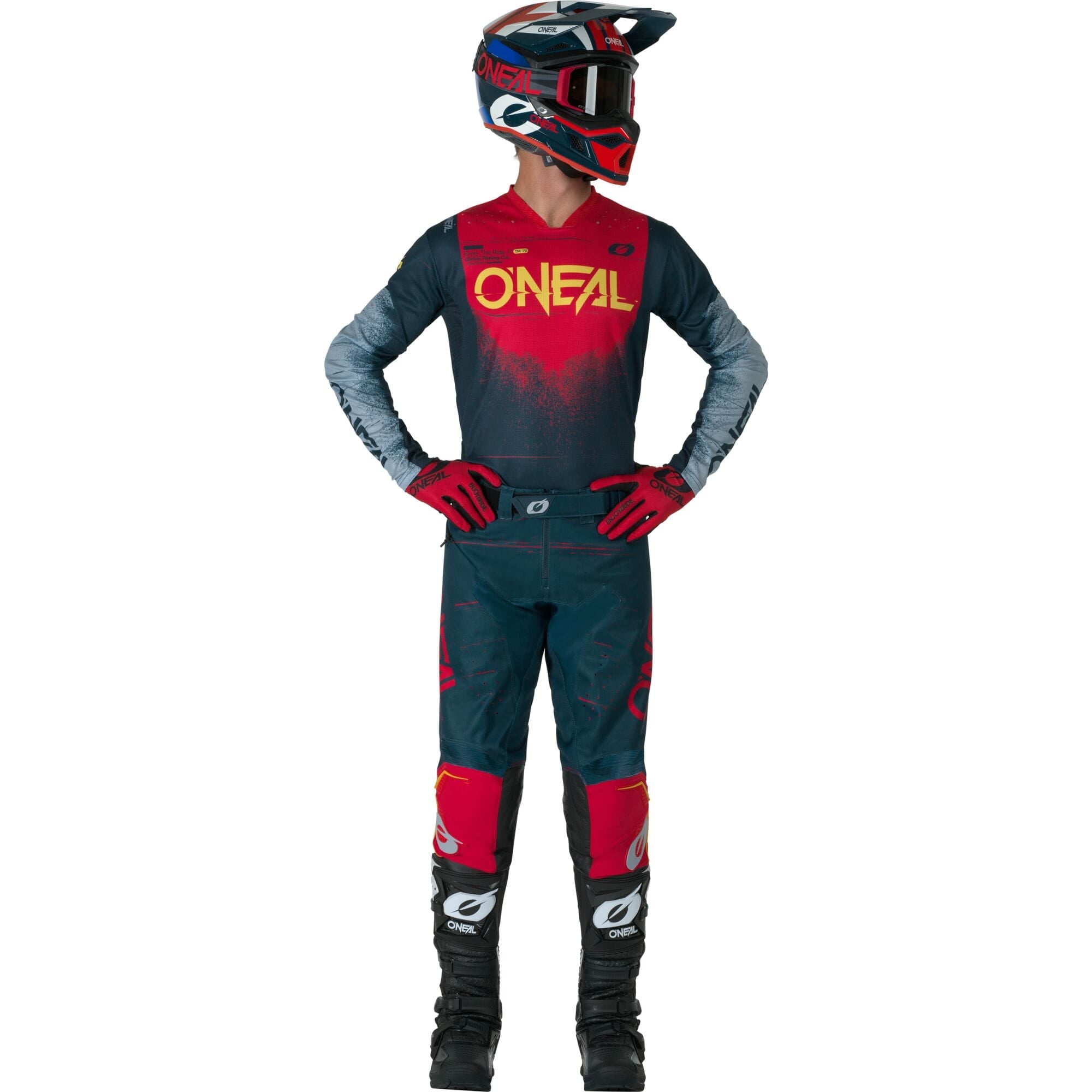 HARDWEAR Pants SWIPE - Navy Blue/Red