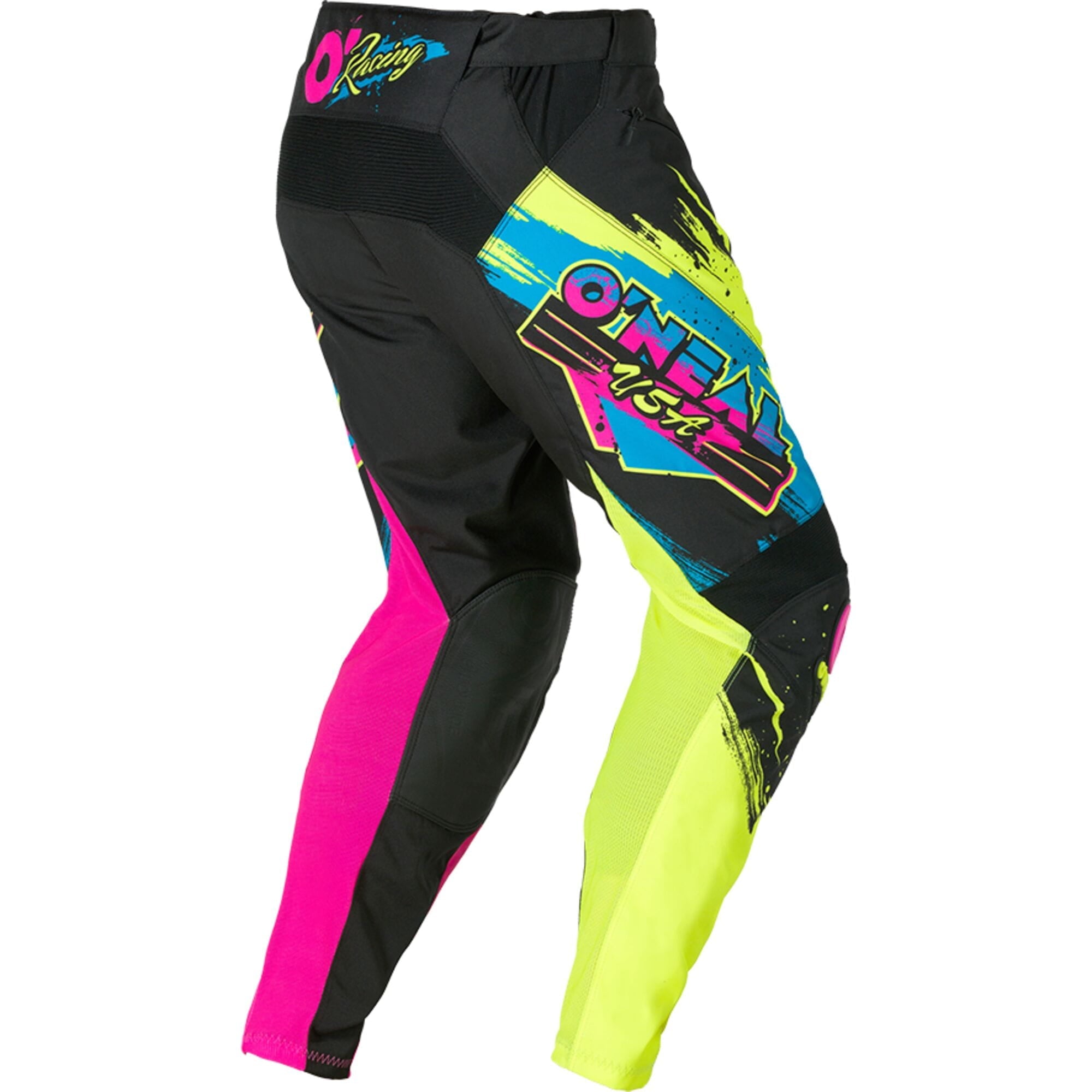 MAYHEM Pants RESEDA - Black/Neon Yellow