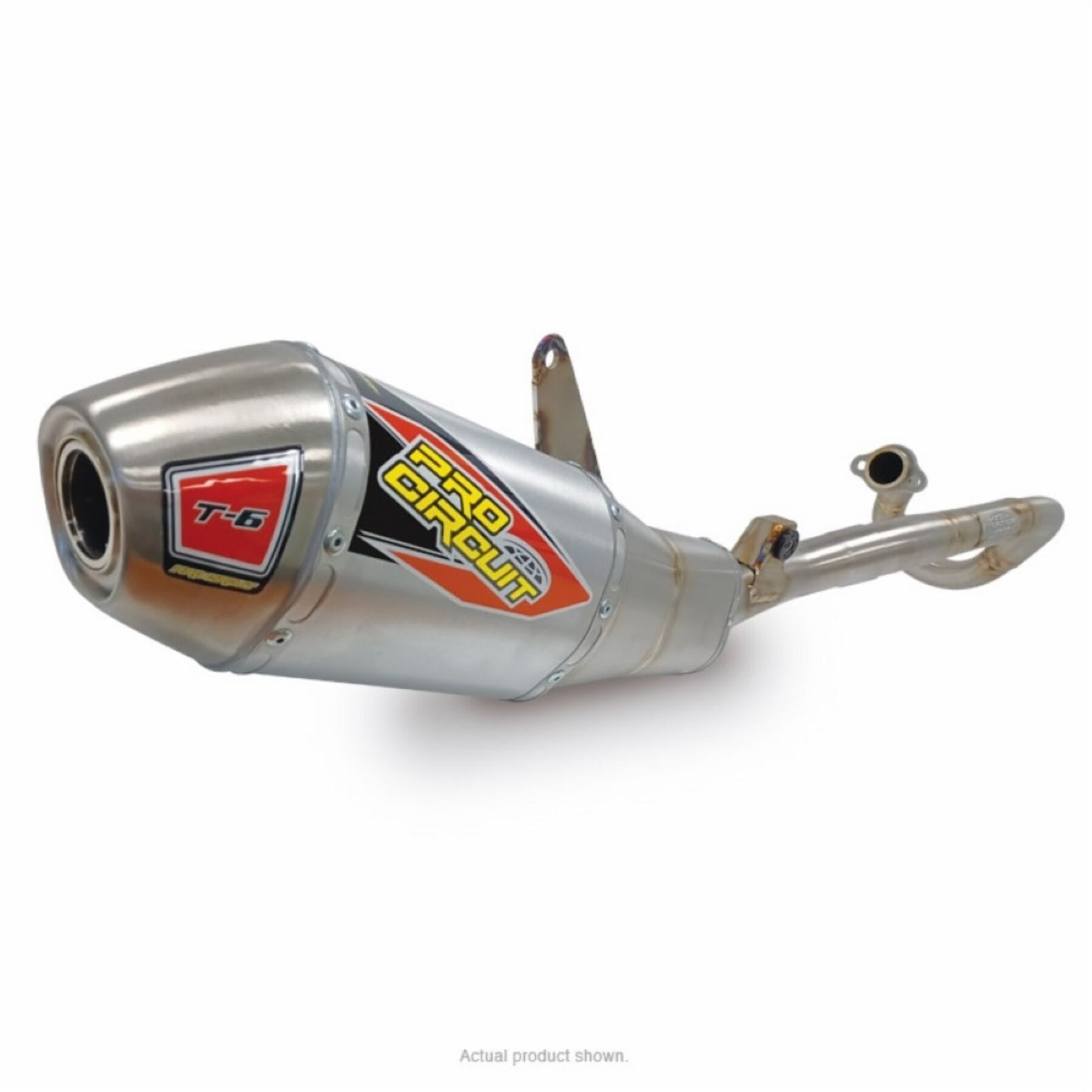 T-6 Stainless System exhaust for Honda CRF250 2022-2023, showcasing its sleek design and high-performance features.