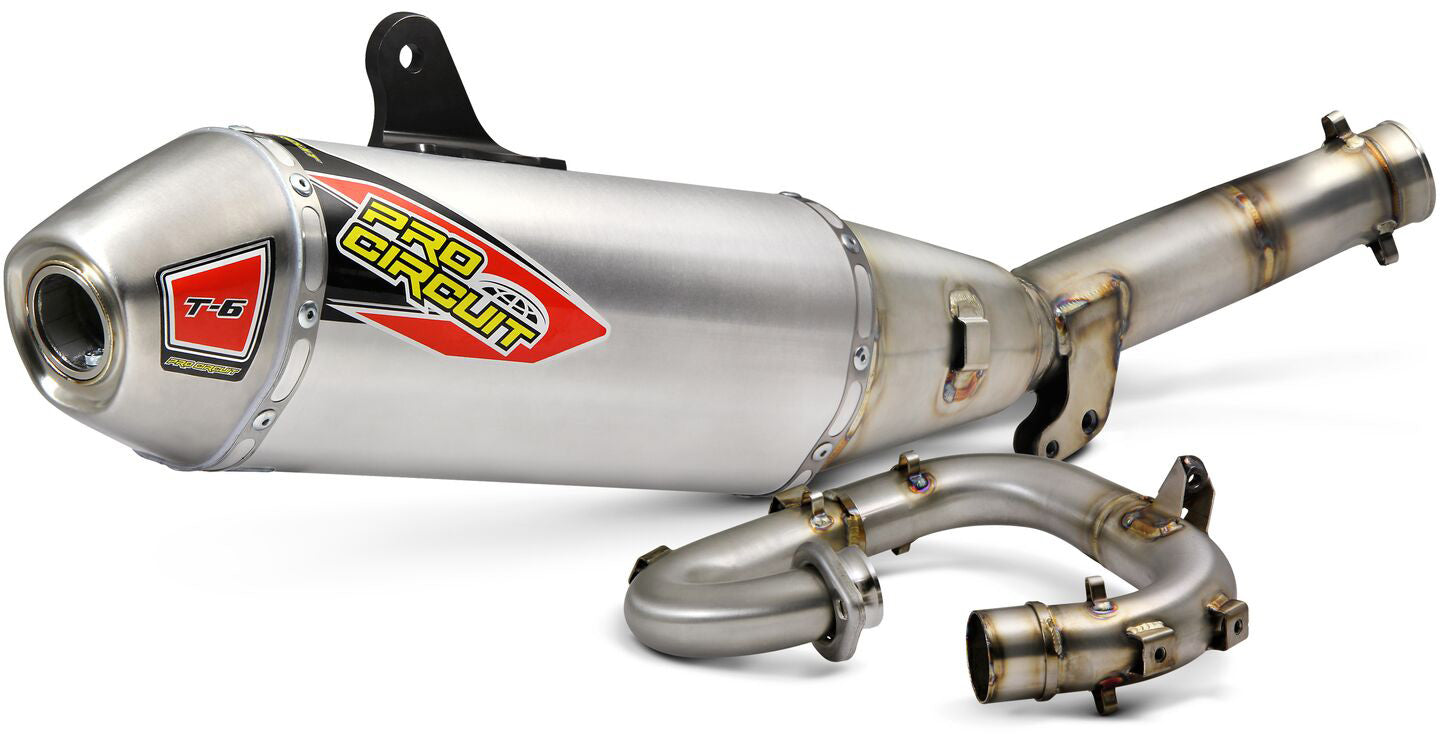 T-6 Stainless System exhaust for Yamaha YZ250F models from 2019 to 2023.
