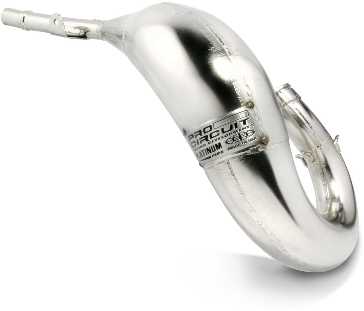 Platinum pipe for KTM SX125 150 and Husky TC125 150 models from 2016 to 2018, showcasing its sleek design and high-performance features.