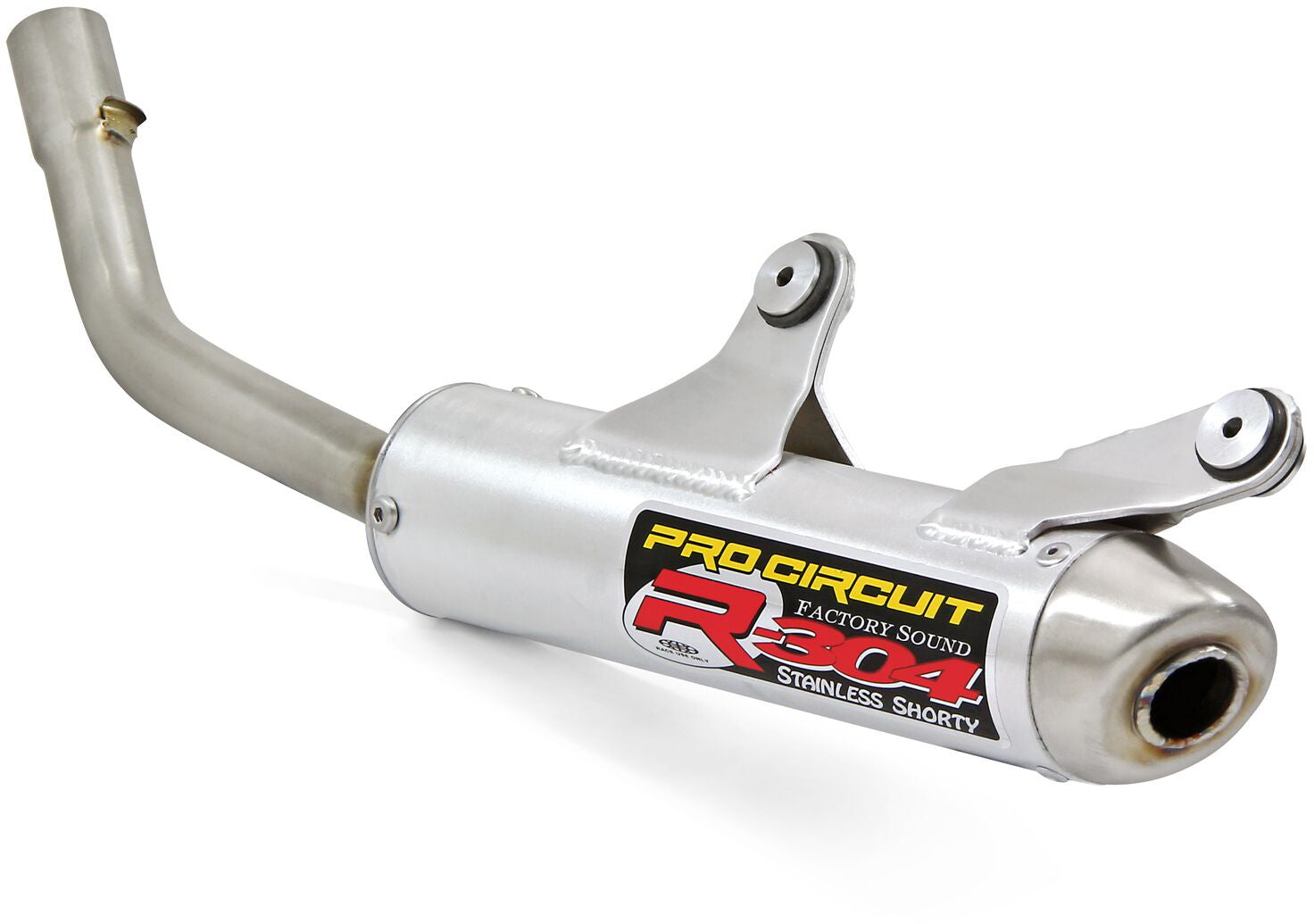 R-304 silencer for KTM 125/150 SX/XC/W models from 2011 to 2015, showcasing its sleek design and quality construction.