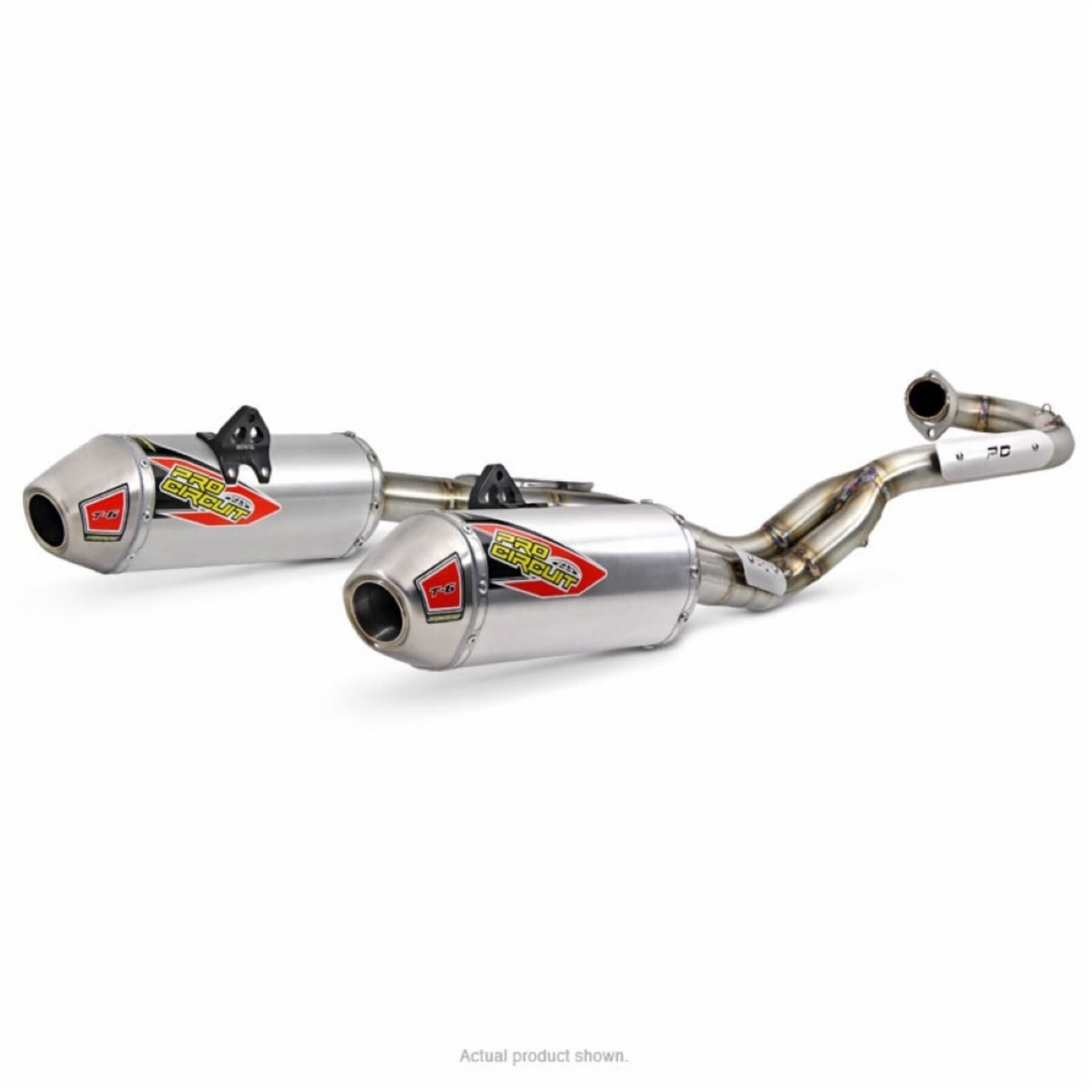 T-6 Stainless System for Yamaha Raptor 700R 2015-2023, featuring twin exhaust design.