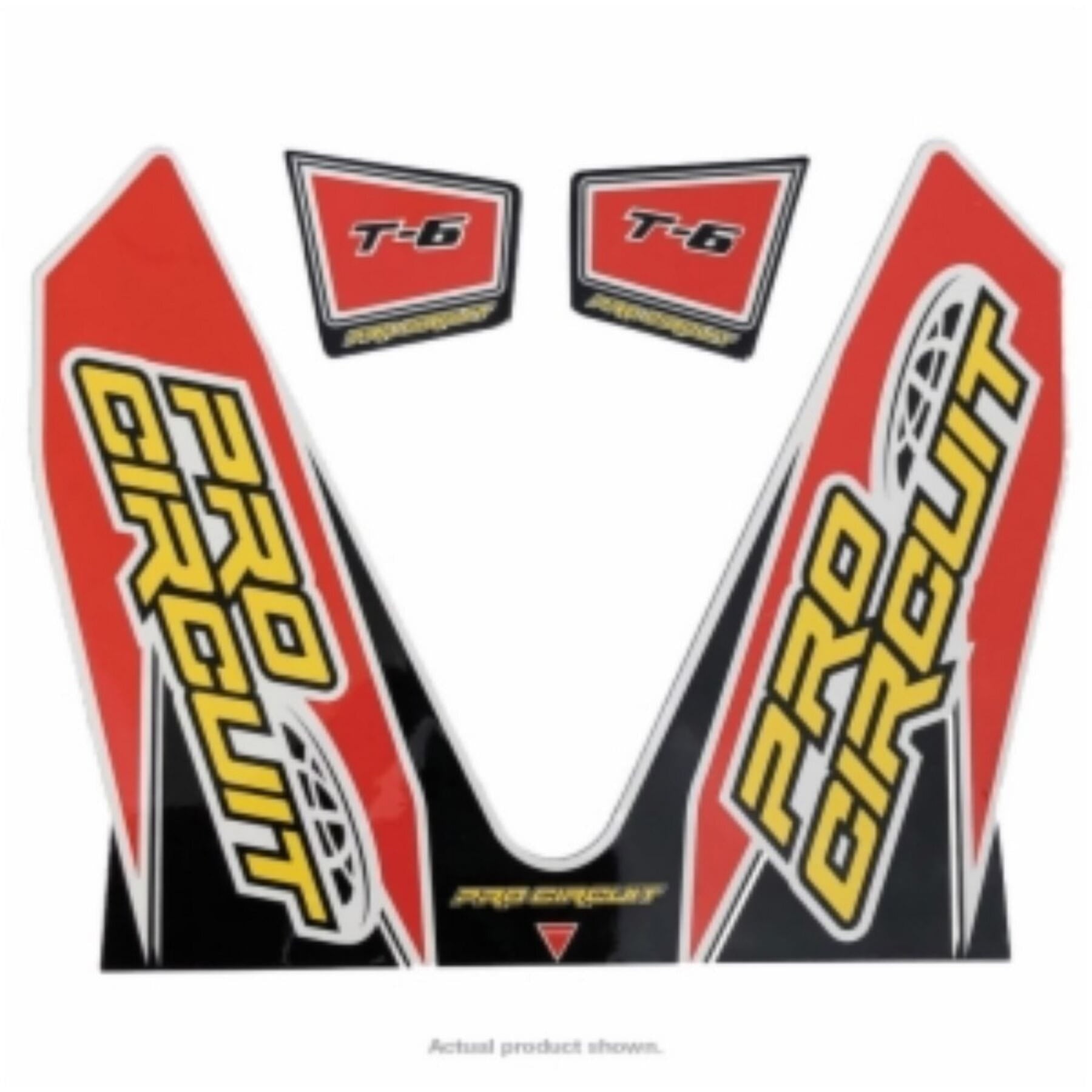 Replacement T-6 wrap and end cap decal in vibrant colors, showcasing a sleek design for enhancing the look of your T-6 accessories.