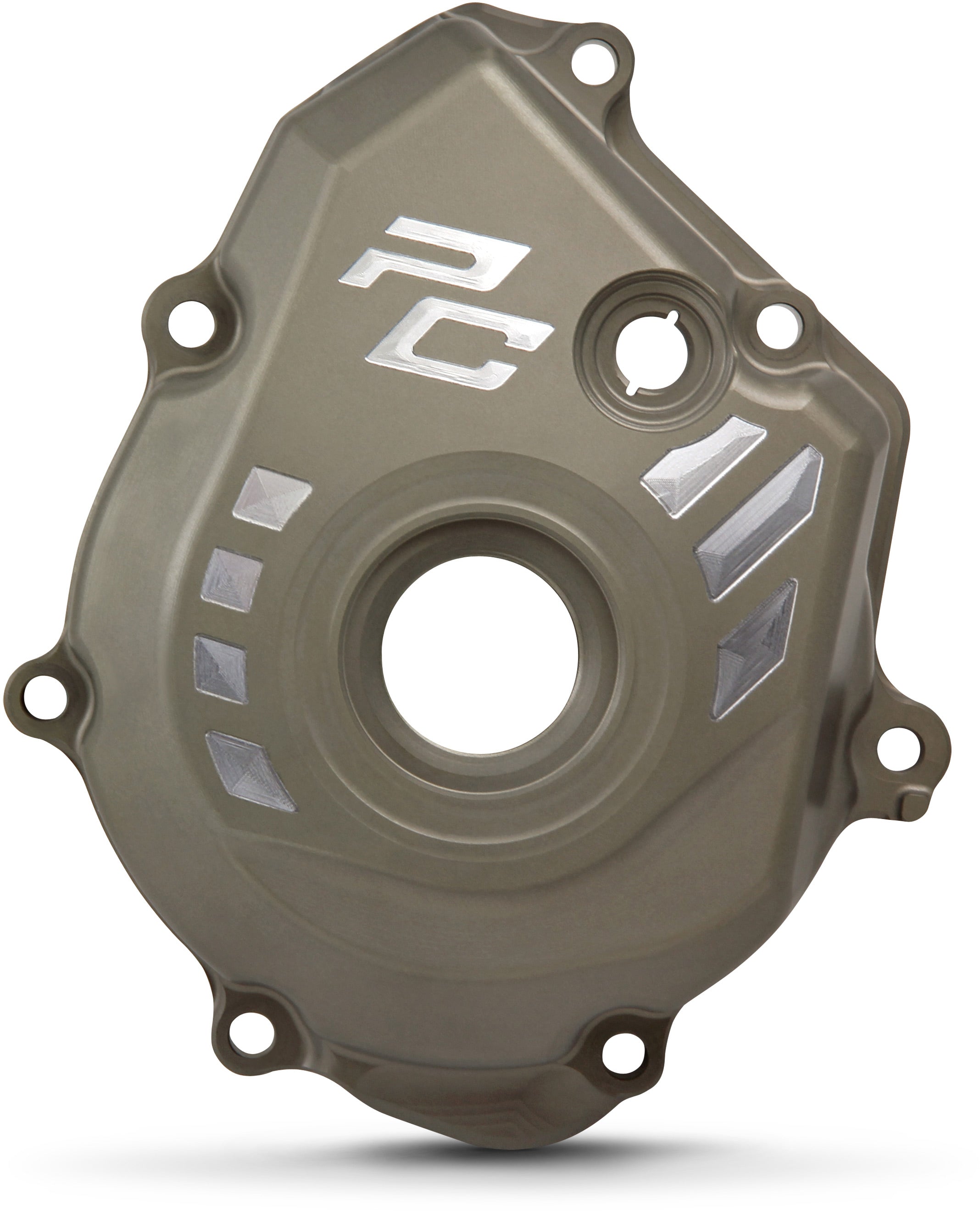 Billet Ignition Cover for Kawasaki KX250 2021-2023 in sleek aluminum finish
