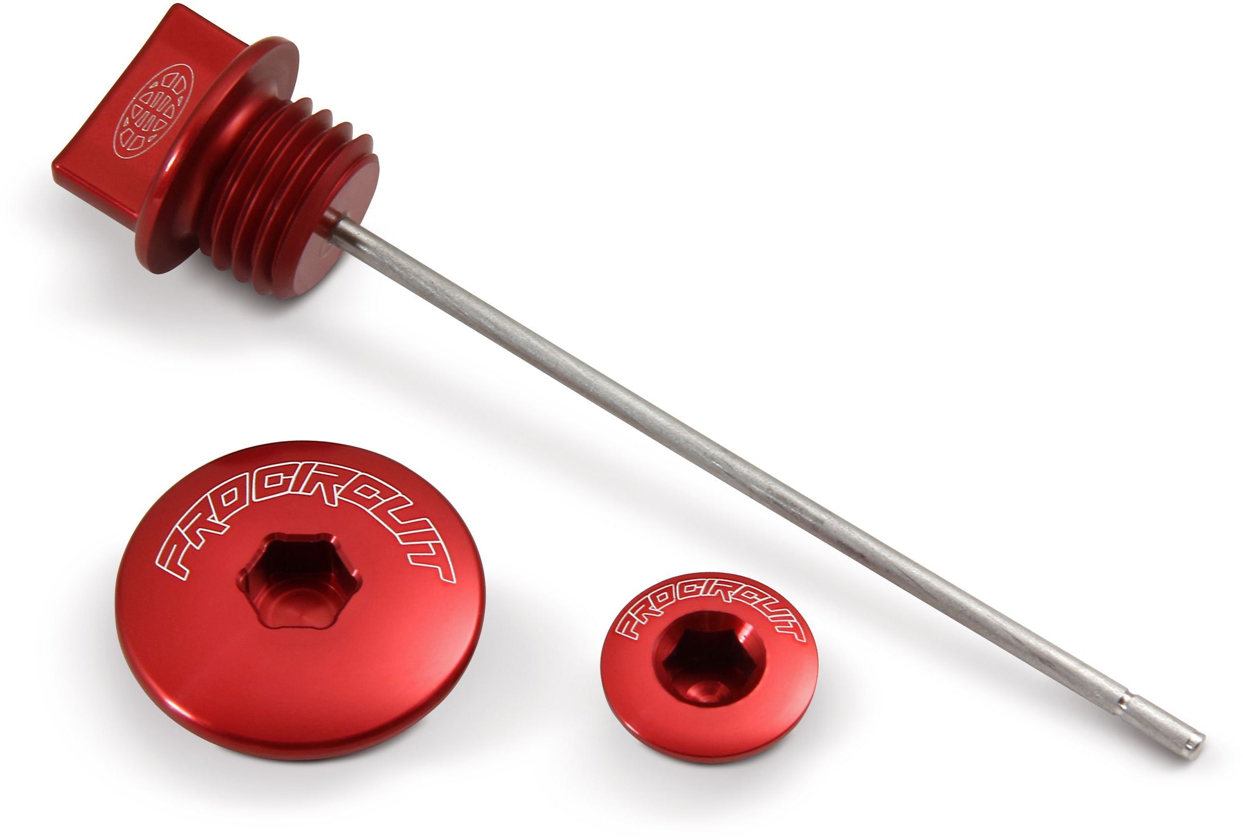 Engine Plug kit including 2 plugs and 1 dipstick for Honda CRF110 model years 2018 to 2023.