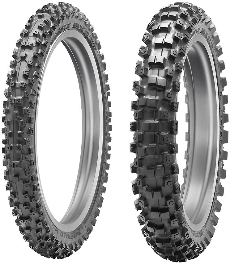 Rear Tyre 120/90-18 GEOMAX MX53 (INTERMEDIATE) displaying its rugged tread design, suitable for intermediate terrains and off-road conditions.