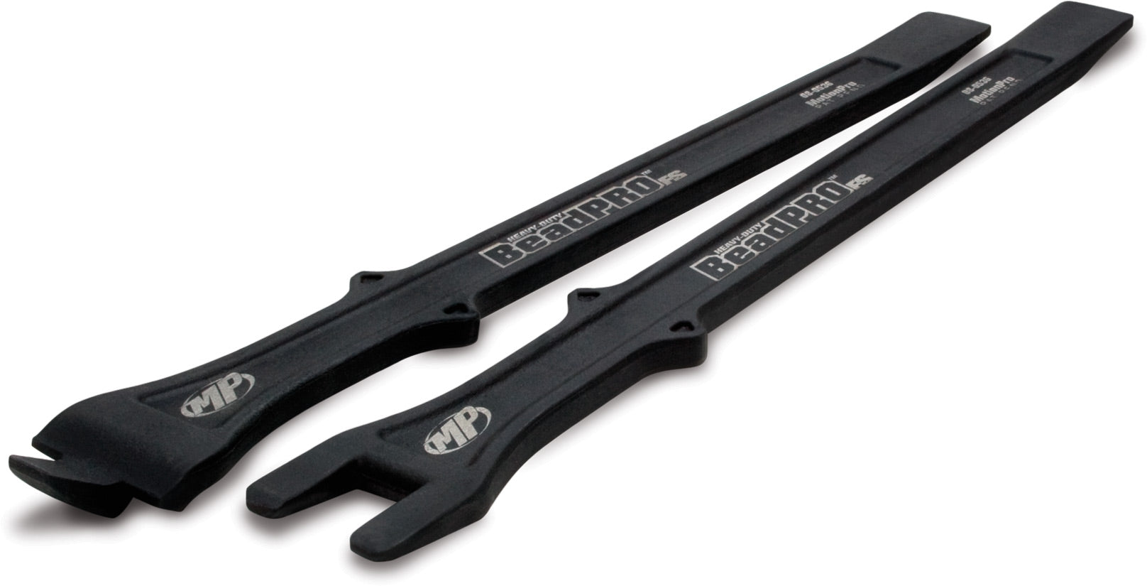 Bead Pro tyre lever and bead breaker set made of forged steel, showcasing the tools against a clean background.