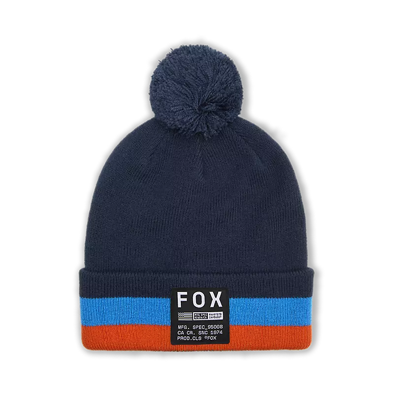 Fox Fracture Pom Beanie - Midnight Blue