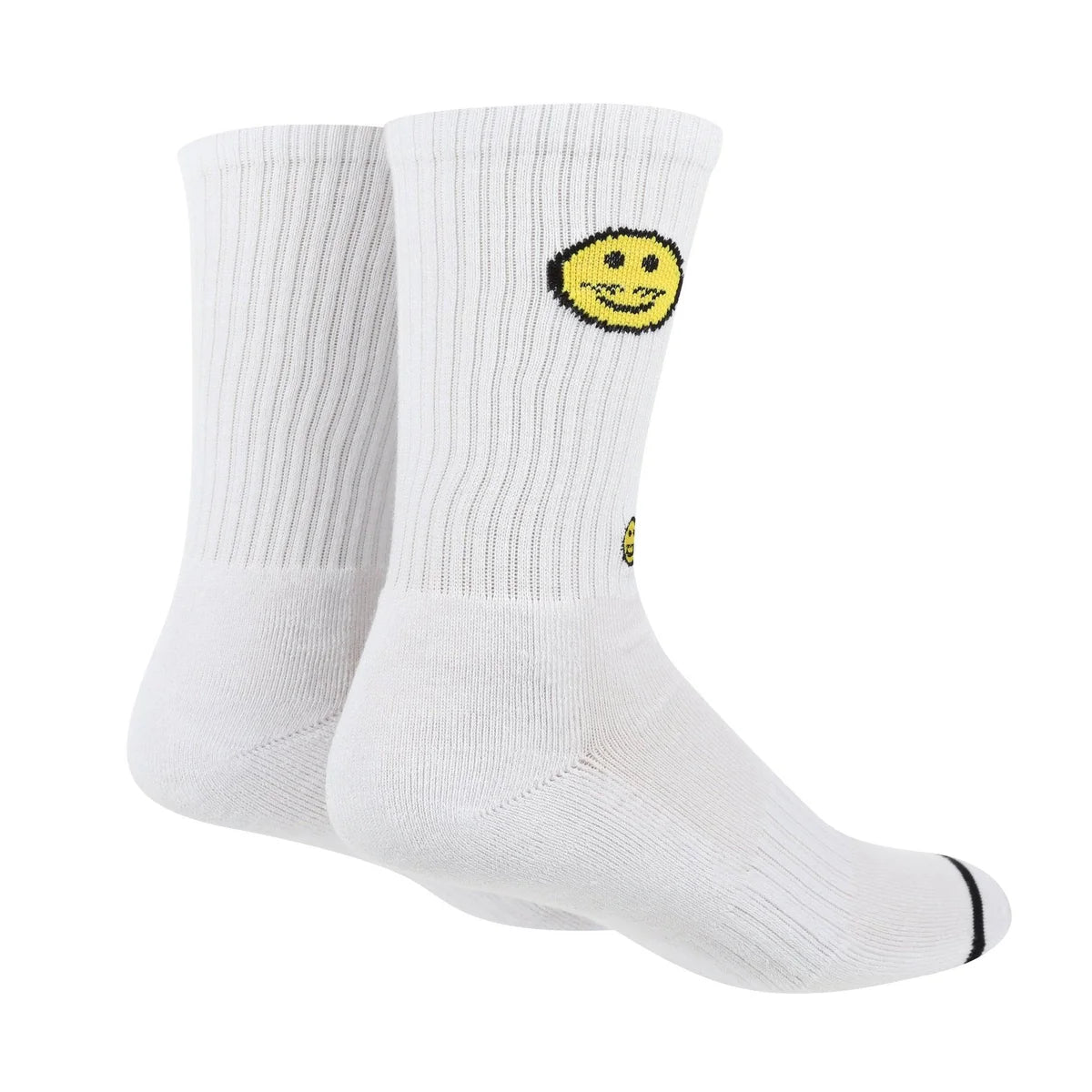 Smile White Crew Sock