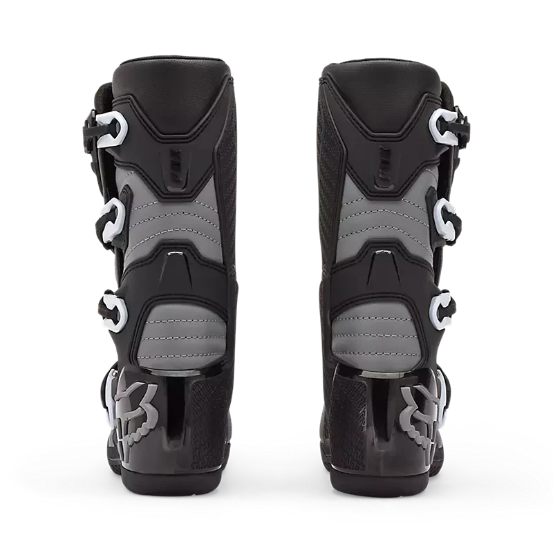 Fox Youth Comp Core Motocross Boots - Black/Grey