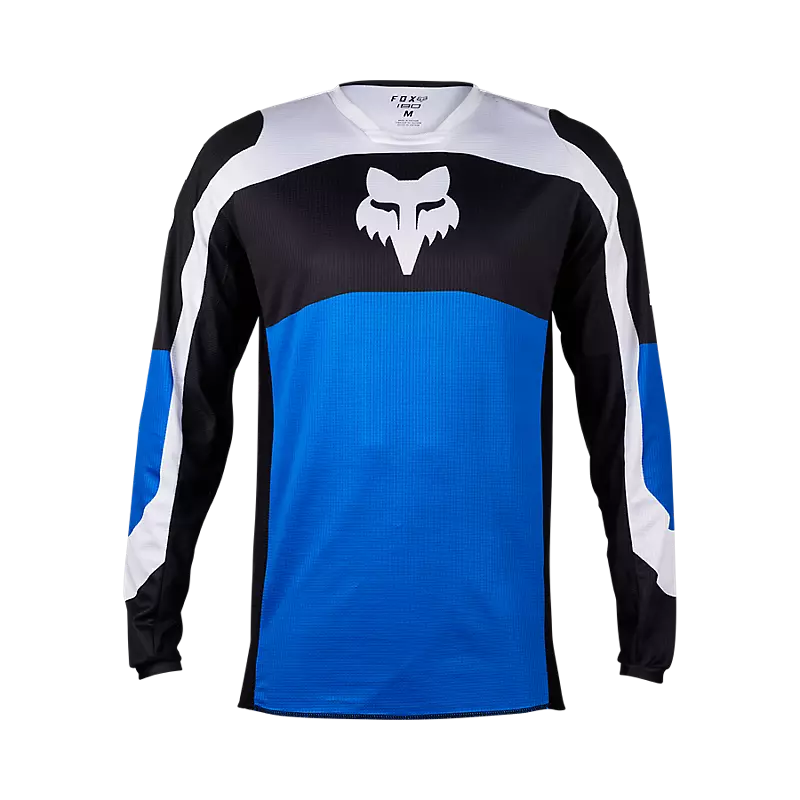 180 Nitro Jersey in Blue showcasing dynamic design and fabric details