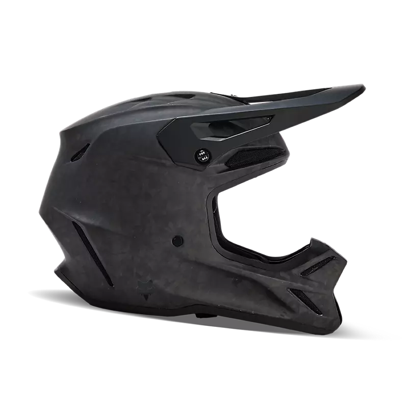 V3 RS Carbon Solid Helmet in Matte Black on white background