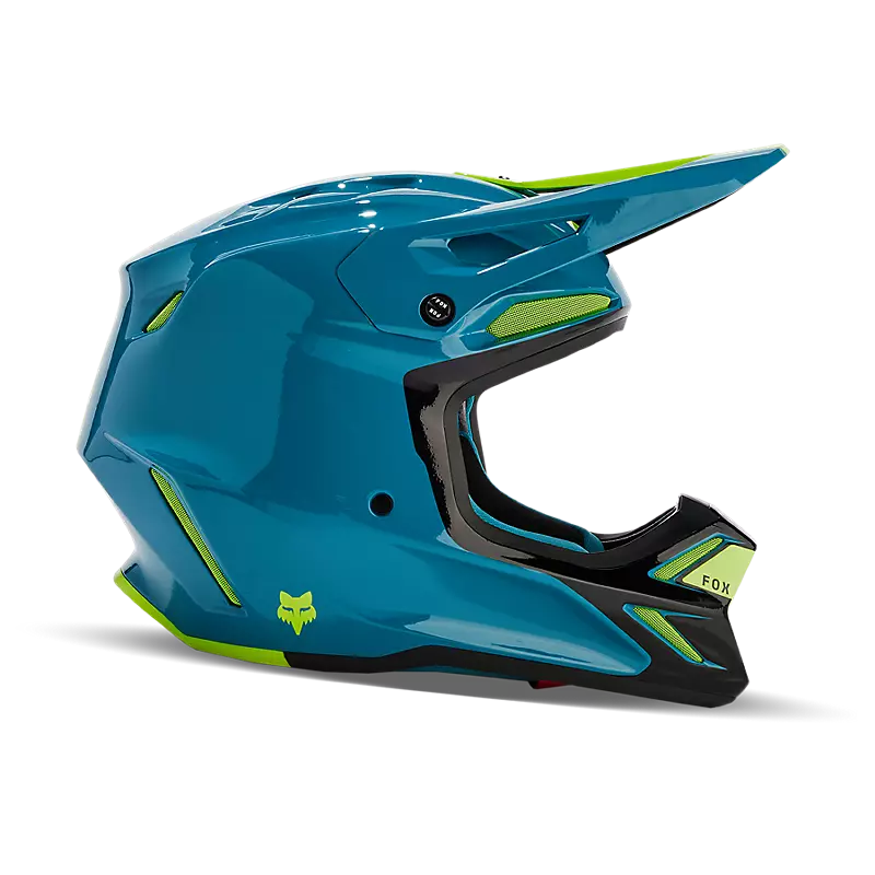 V3 RS Optical Helmet in Maui Blue color, showcasing sleek design and safety features