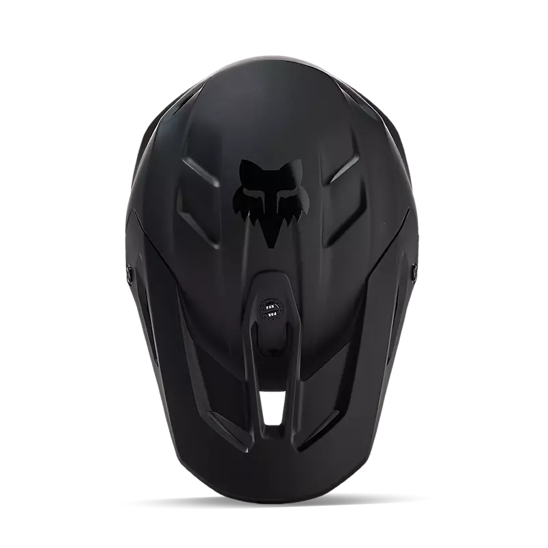 V3 SOLID HELMET in matte black finish with sleek design and ventilation holes.