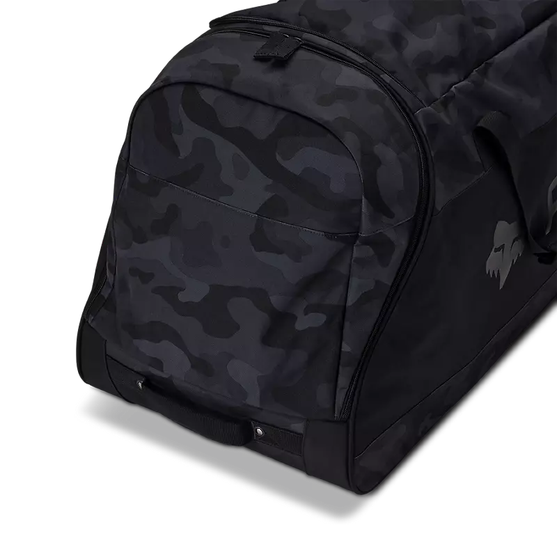 SHUTTLE 180 ROLLER in black camouflage design, featuring a spacious roller bag ideal for transporting sports equipment.