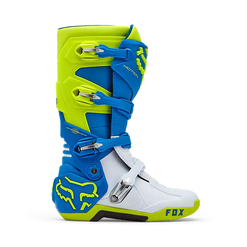 Fox Motion Motocross Boots - Blue/Yellow