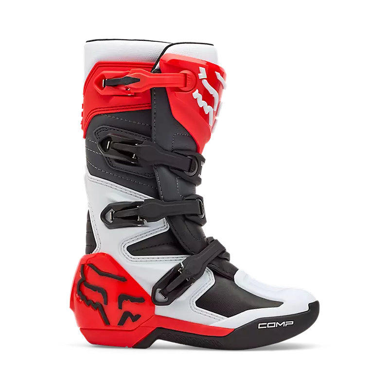 YTH COMP BOOT - WHITE/FLORESCENT RED