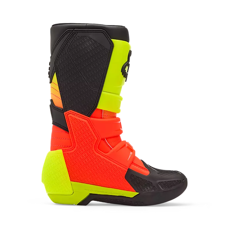 Fox Youth Comp Motocross Boots - Orange/Yellow