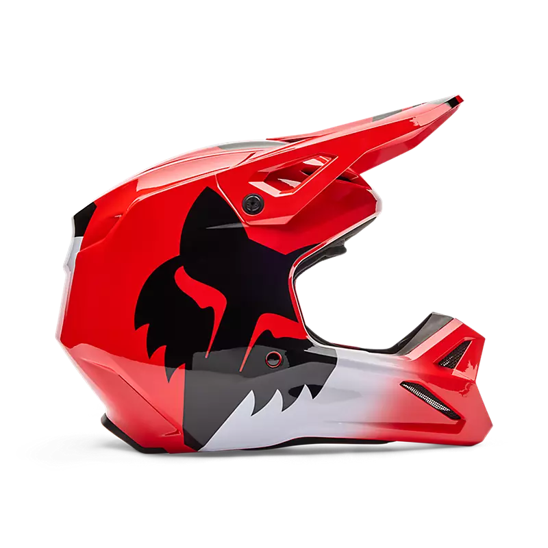 V1 SHIELD HELMET - FLUORESCENT RED