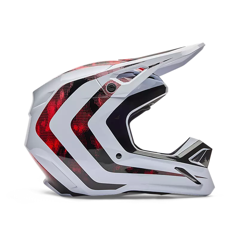 V1 KAIROS HELMET - WHITE/FLUORESCENT RED