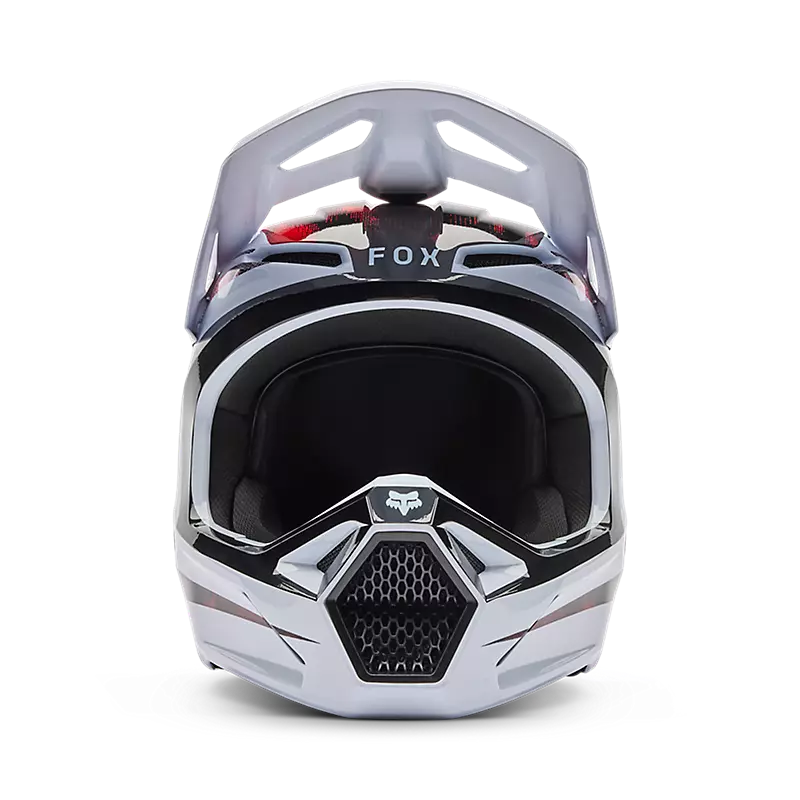 V1 KAIROS HELMET - WHITE/FLUORESCENT RED