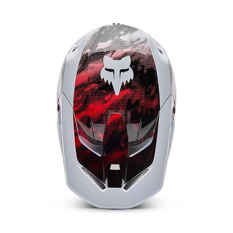 V1 KAIROS HELMET - WHITE/FLUORESCENT RED