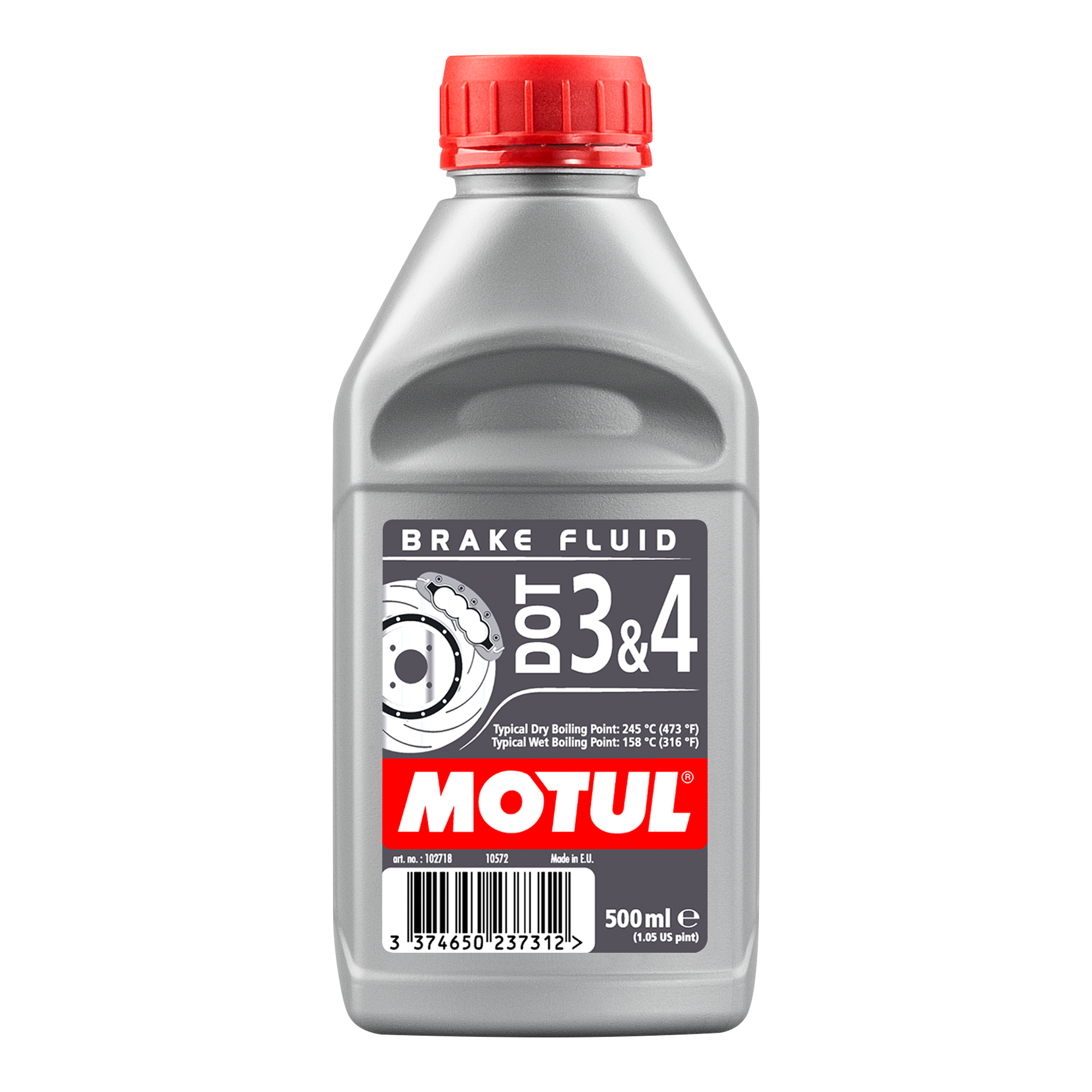 DOT 3 & 4 Brake Fluid 0.5 Litres
