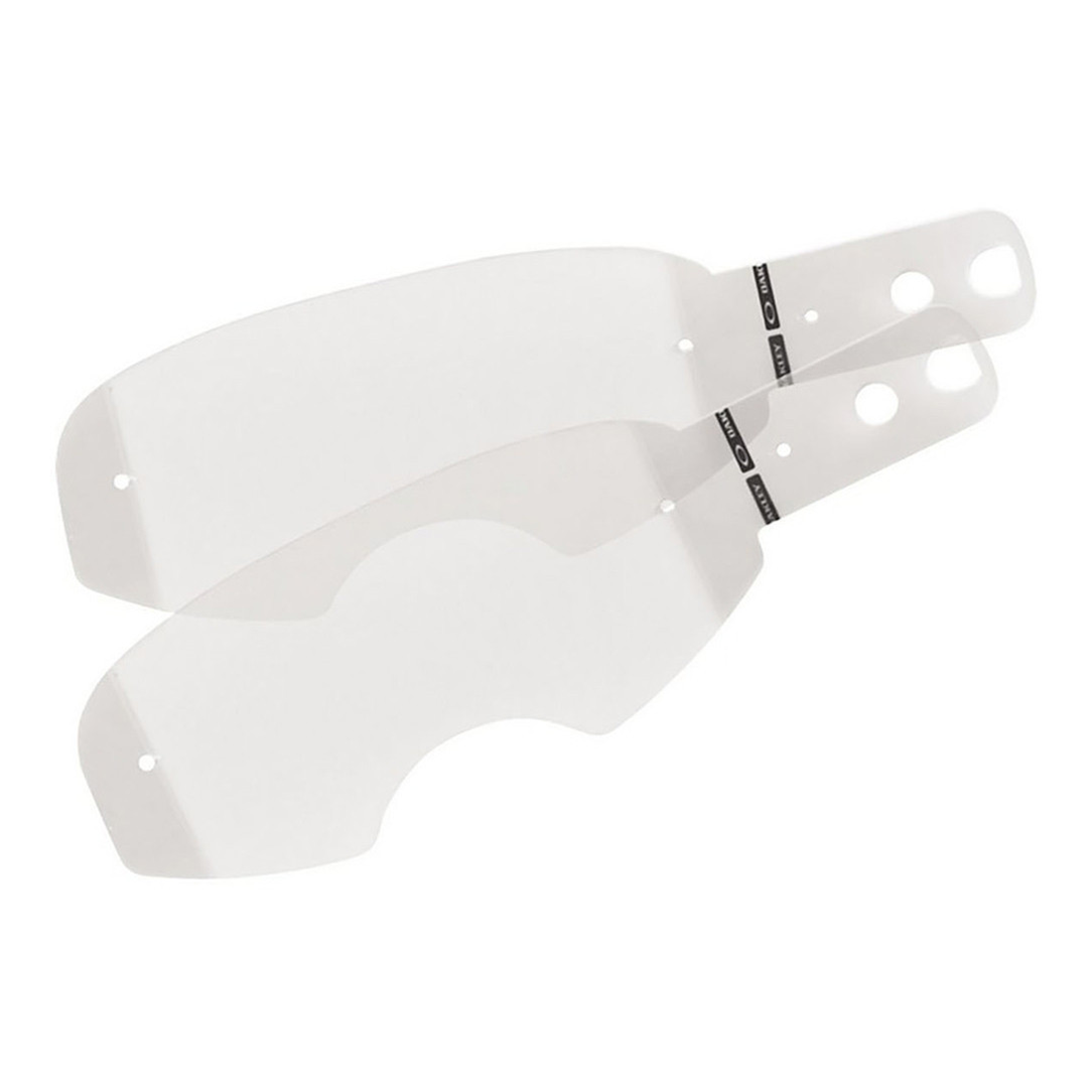 Oakley Airbrake MX Laminated Tear-Off 14pk goggle tear-offs, front view