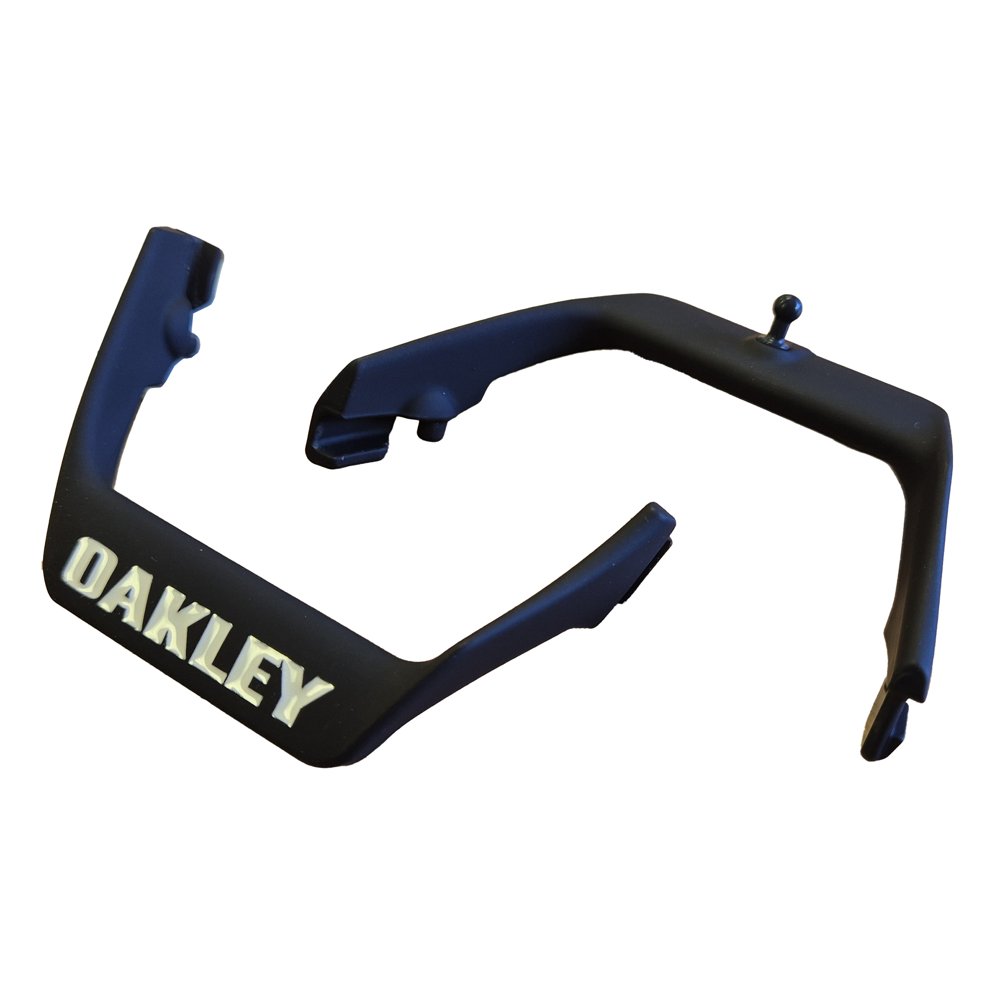 Oakley Airbrake MX Matte Black Outriggers goggle outriggers, front view