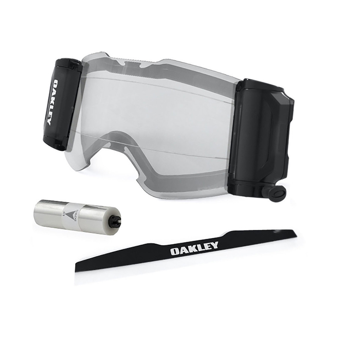 Oakley Front Line MX Roll-Off Accessory Kit goggle roll-off kit, front view