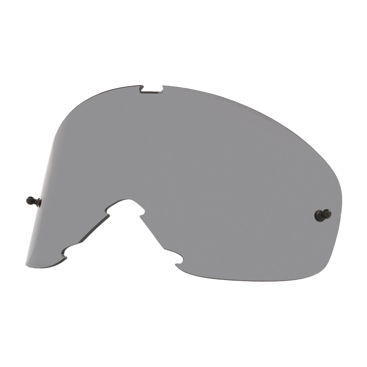 Oakley O-Frame 2.0 Pro XS Dark Grey MX Replacement Lens replacement goggle lens, front view