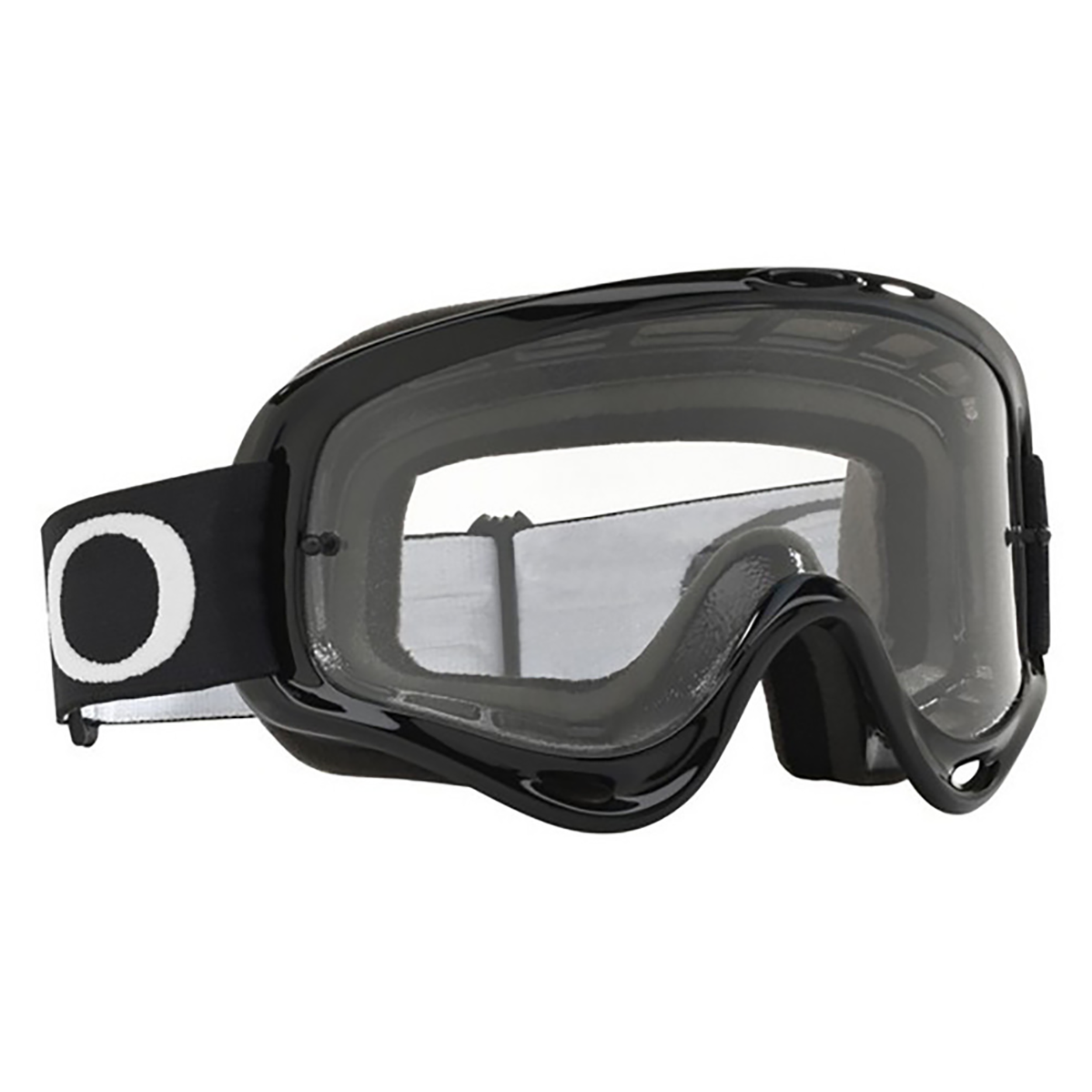 Oakley O Frame MX Jet Black w/Clear motocross goggle, front view