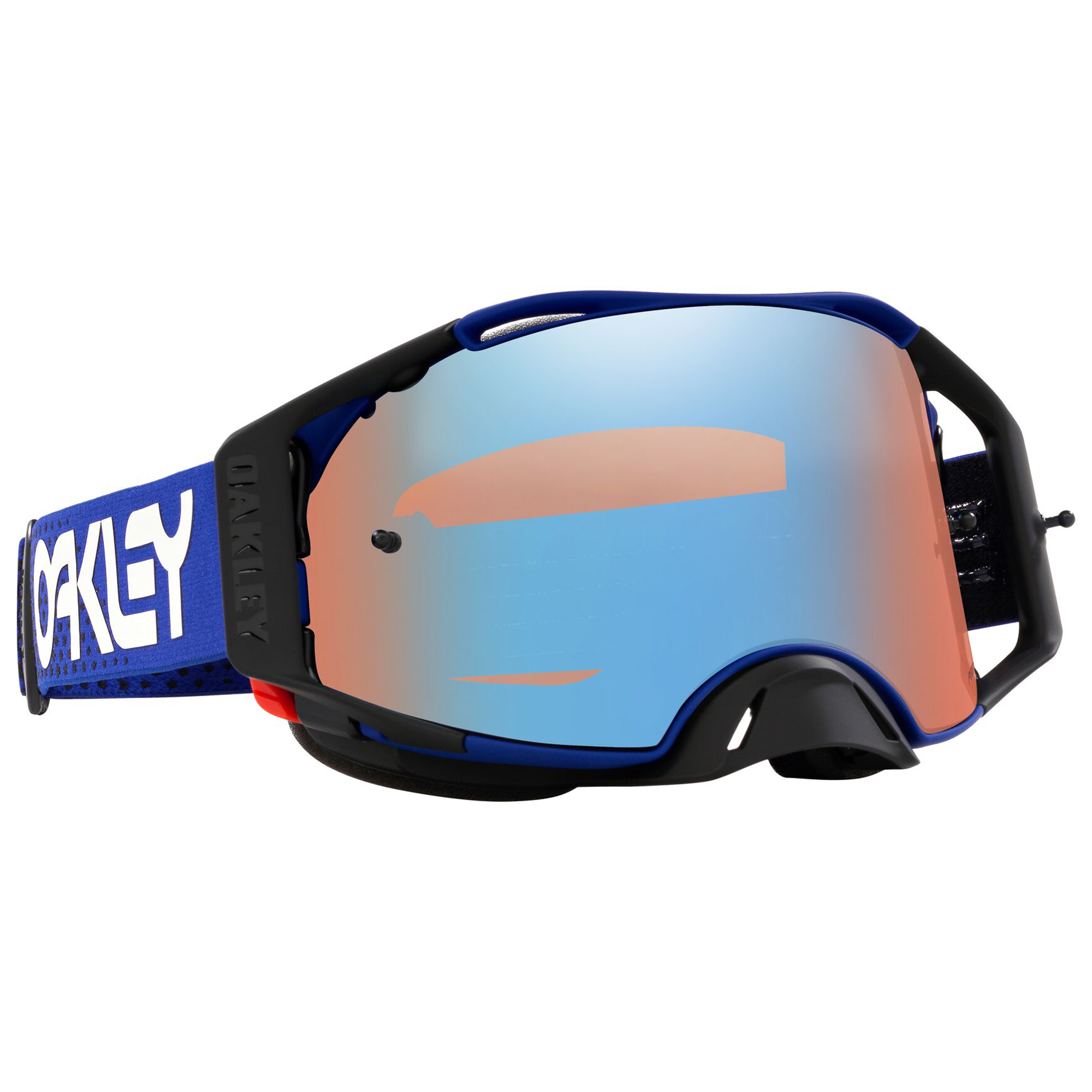 Oakley Airbrake MX Moto Blue B1B w/Prizm Sapphire motocross goggle, front view