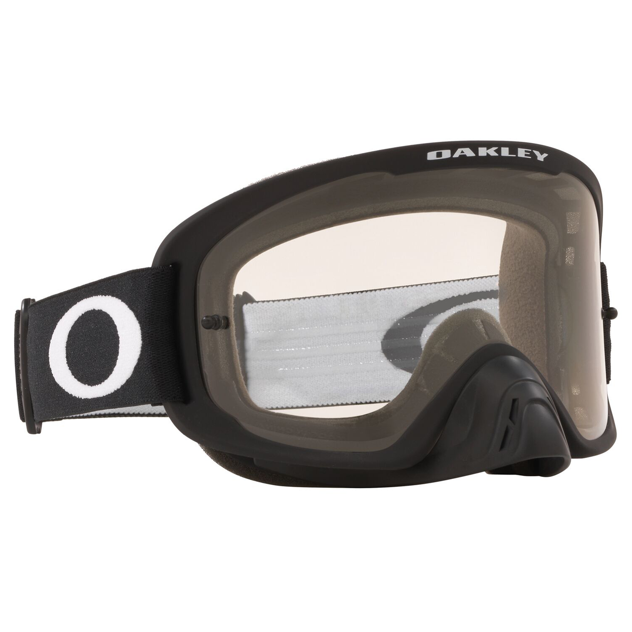 Oakley O Frame 2.0 Pro MX Matte Black w/Clear motocross goggle, front view
