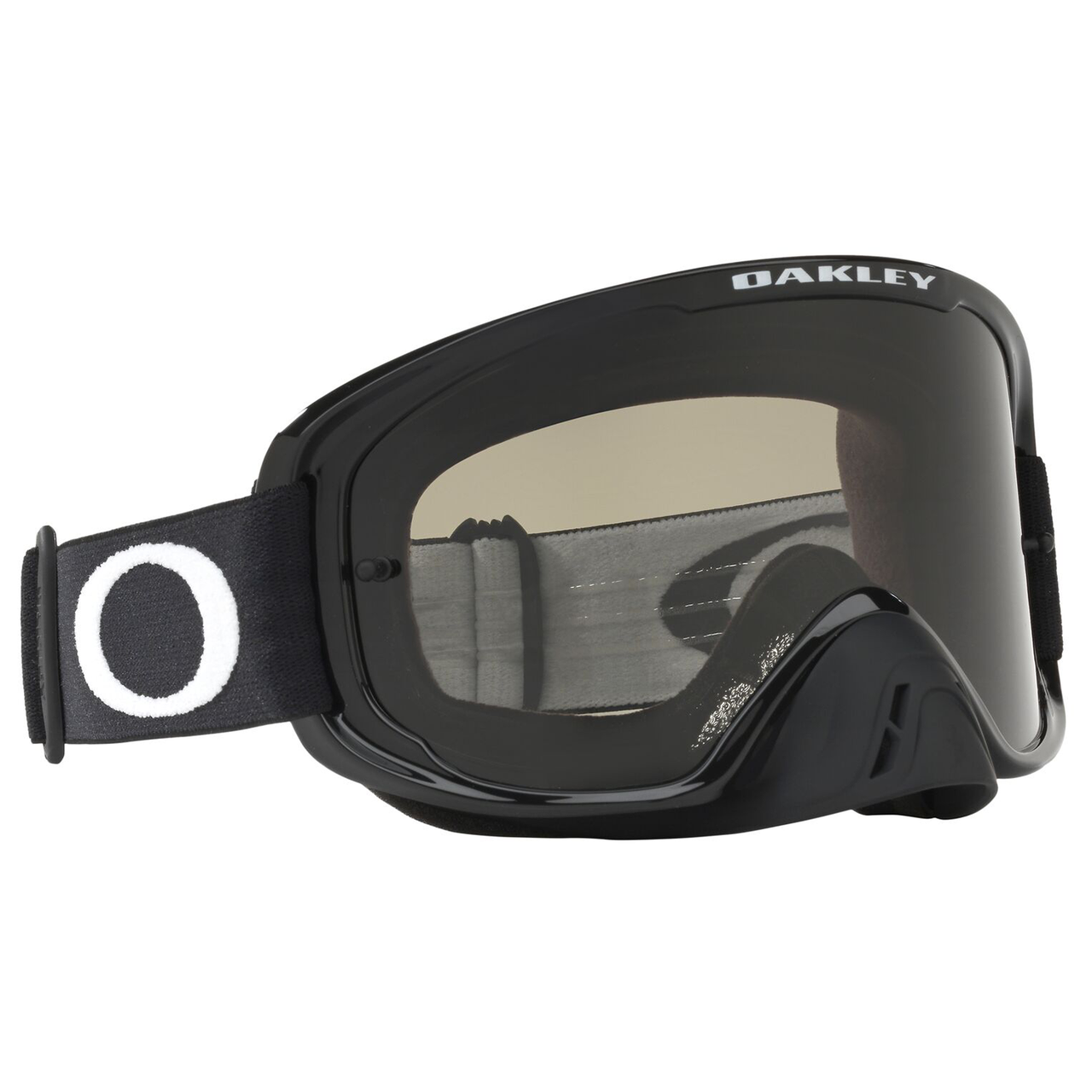 Oakley O Frame 2.0 Pro MX Jet Black w/Dark Grey Sand motocross goggle, front view