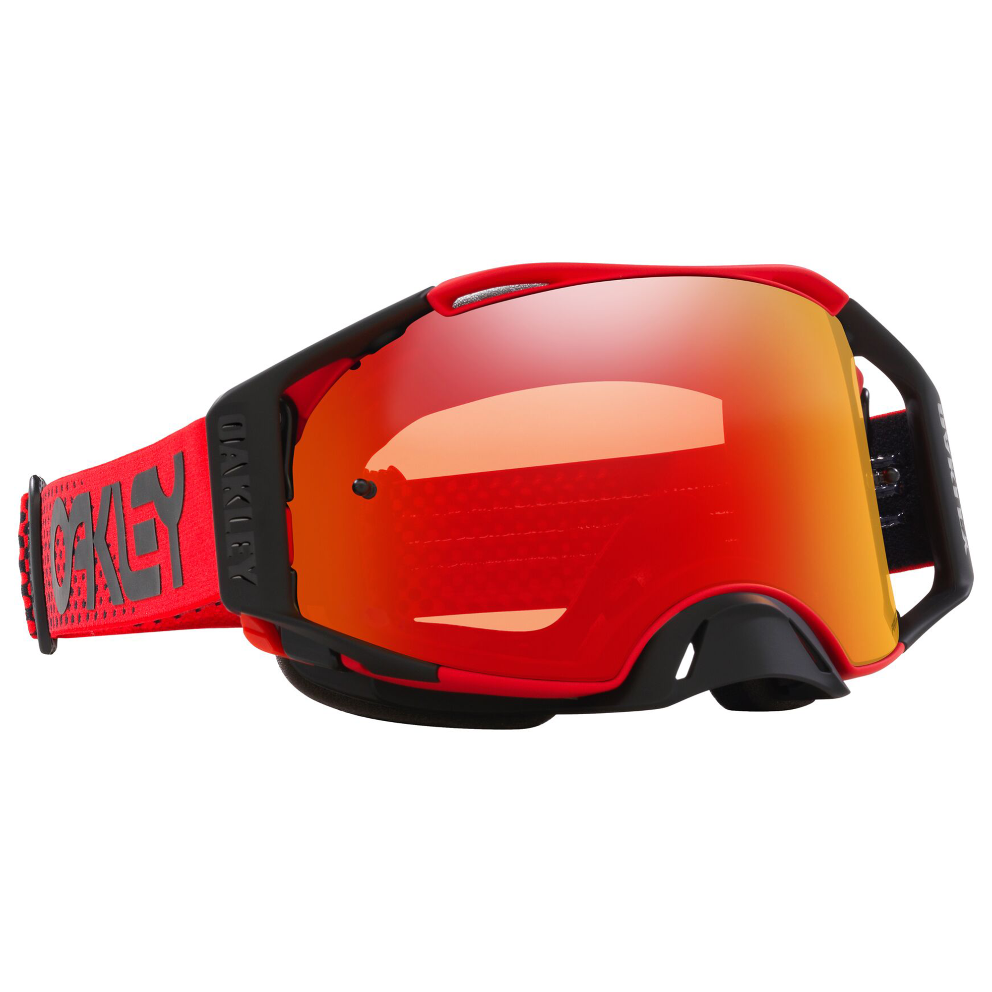 Oakley Airbrake MX Moto Red B1B w/Prizm Torch motocross goggle, front view
