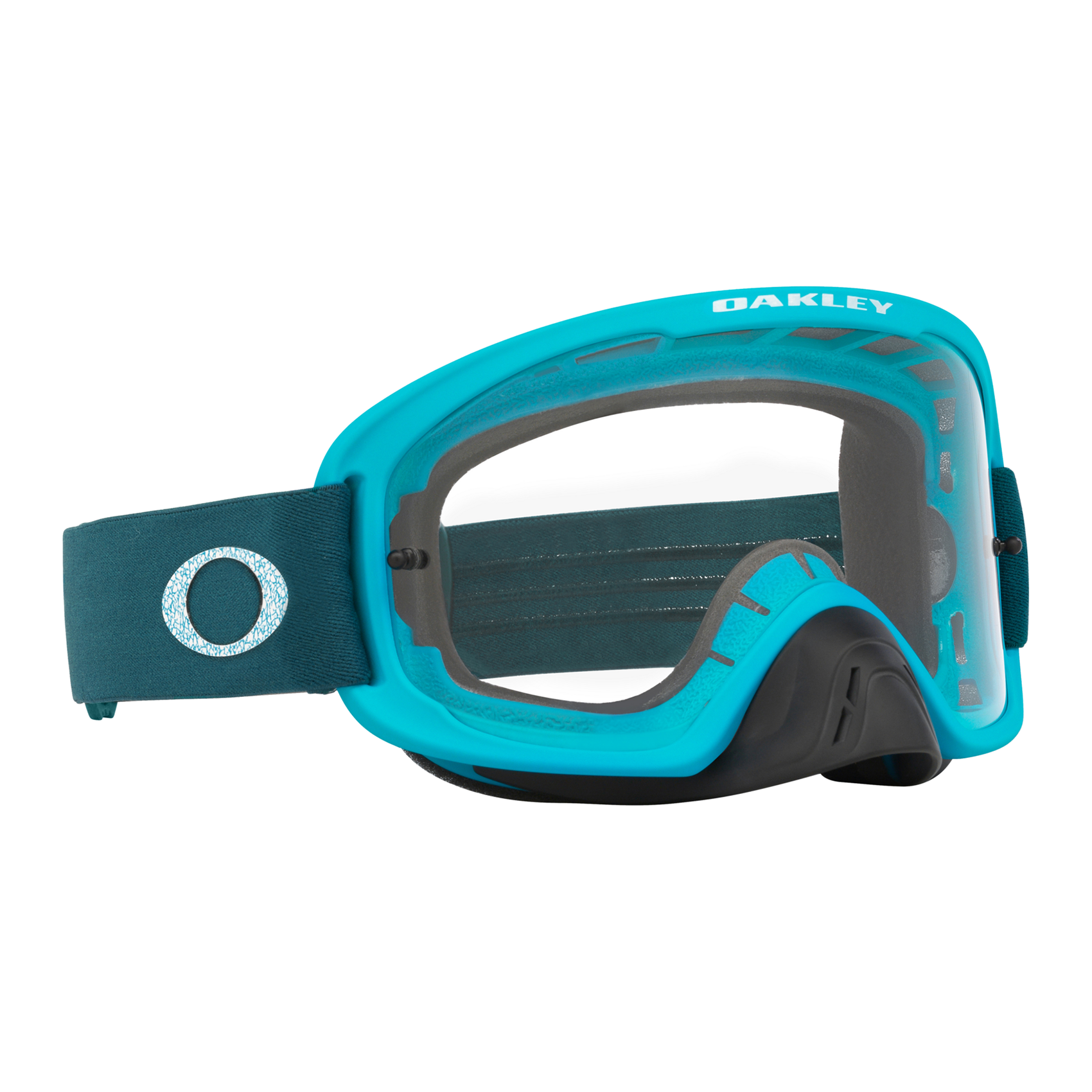 Oakley O Frame 2.0 Pro MX Team Blue w/Clear motocross goggle, front view