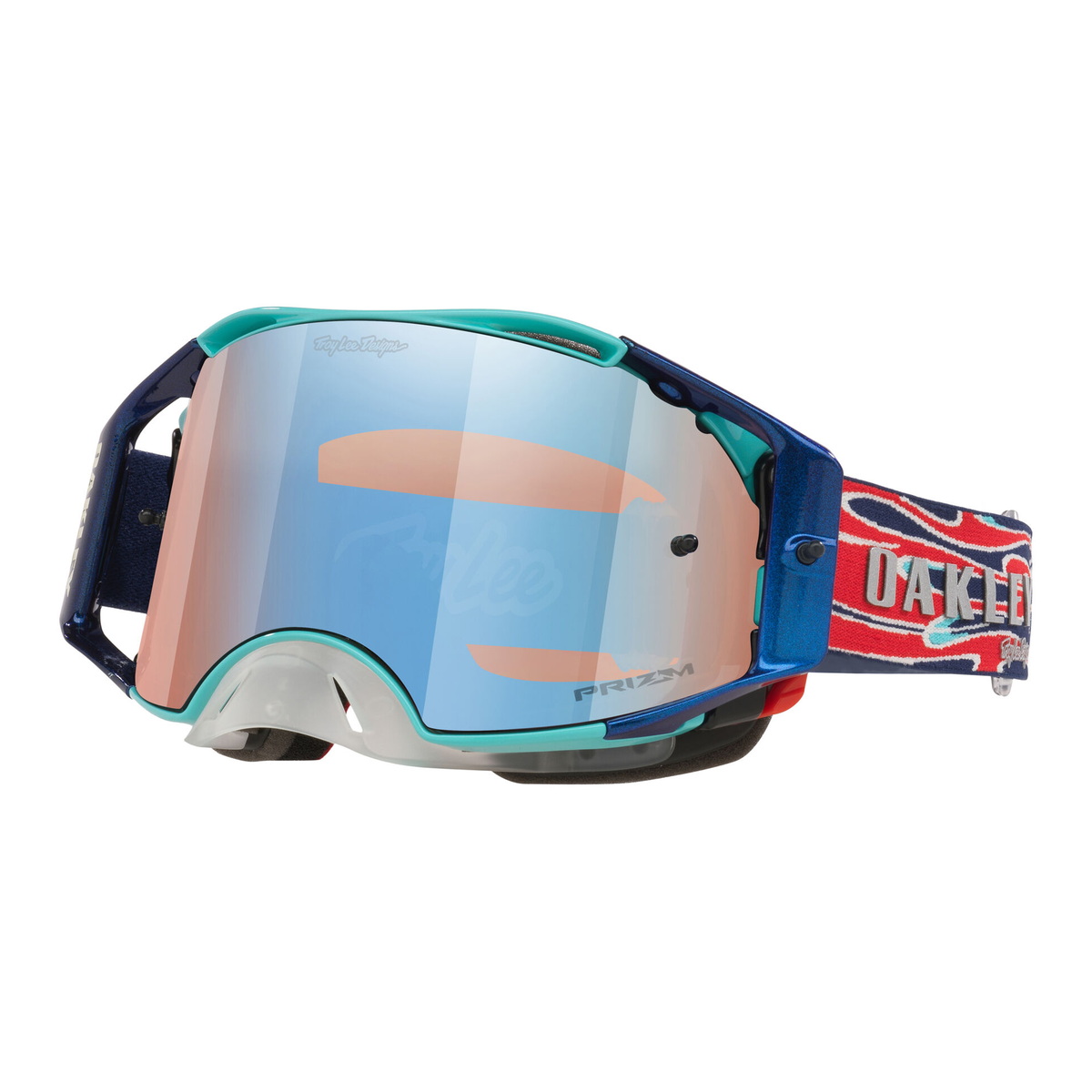 Oakley Airbrake MX TLD Blue w/Prizm Sapphire motocross goggle, front view