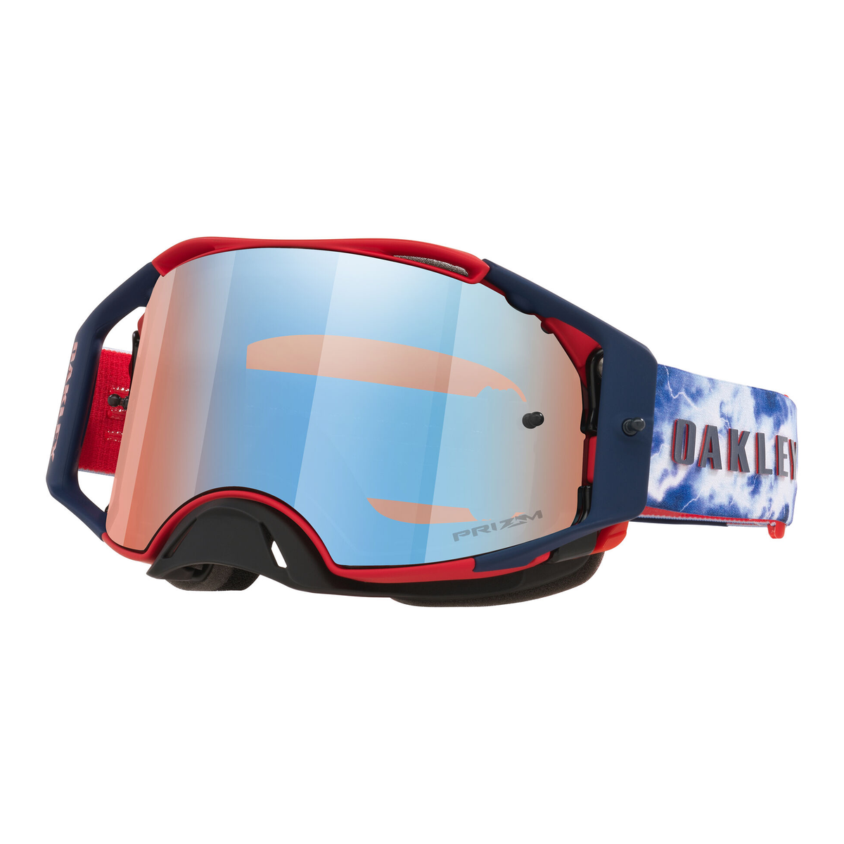 Oakley Airbrake MX Renaux Matte Navy w/Prizm Sapphire motocross goggle, front view