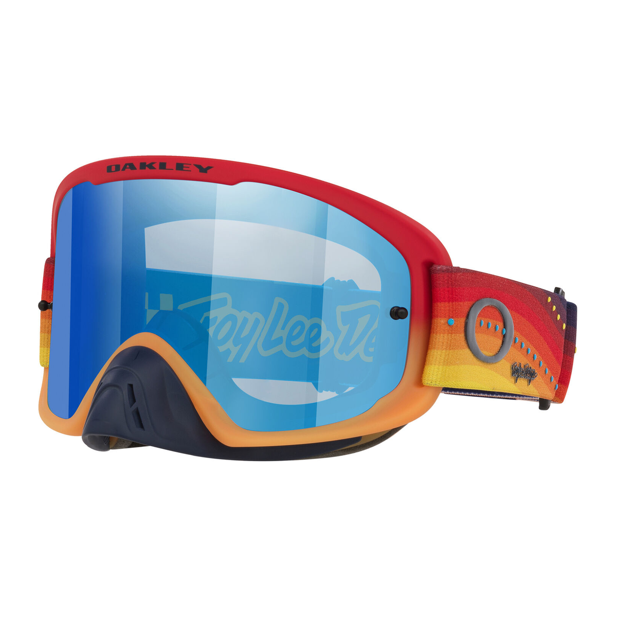 Oakley O Frame 2.0 Pro MX TLD Red/Orange w/Black Ice Iridium motocross goggle, front view