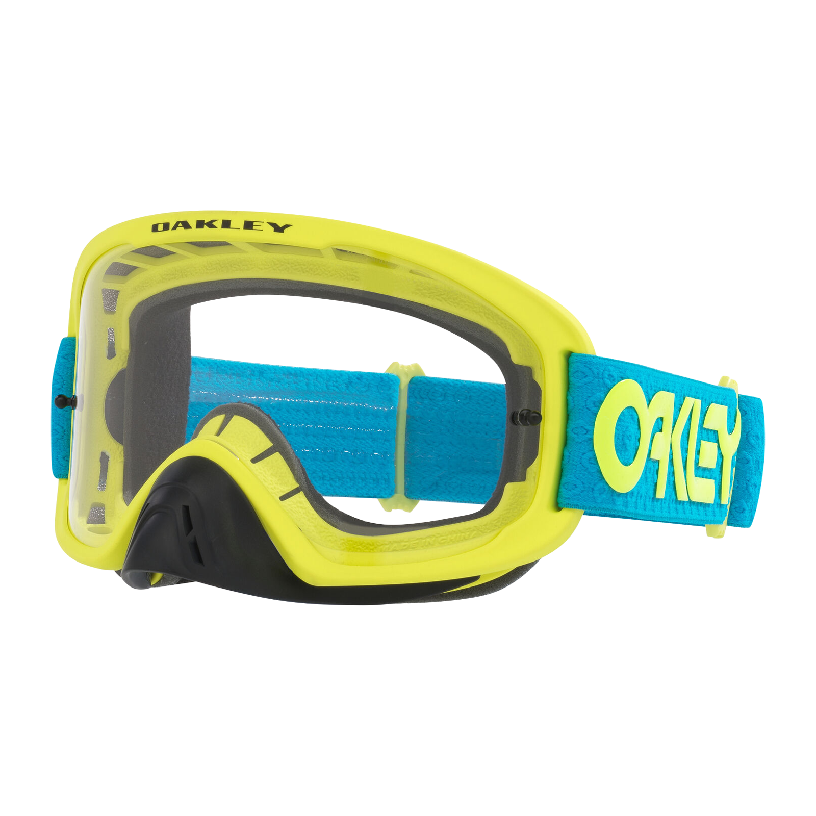 Oakley O Frame 2.0 Pro MX Retina B1B Grip w/Clear motocross goggle, front view