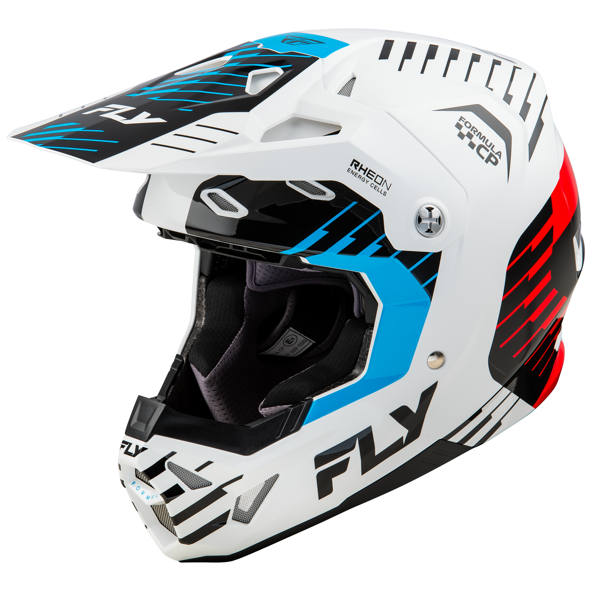 Formula CP Slice Helmet - White/Red/Cyan