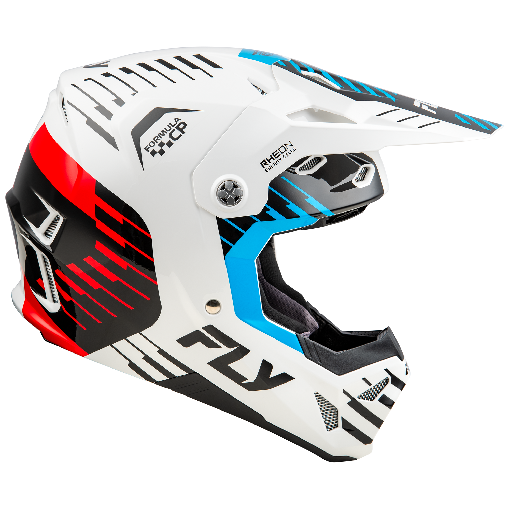 Formula CP Slice Helmet - White/Red/Cyan