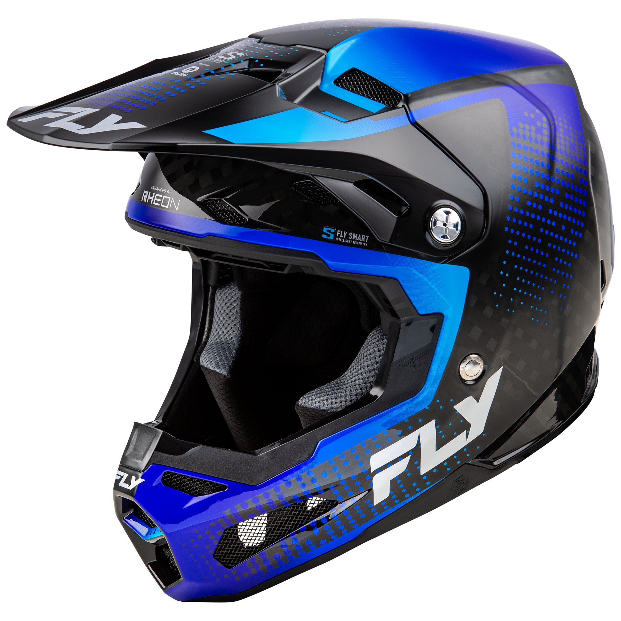 Formula S Protocol Carbon Helmet - Black Carbon/Blue