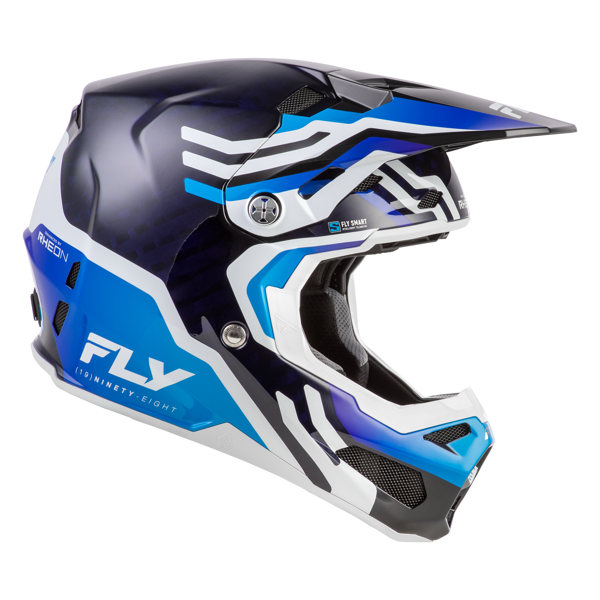 Formula S Byte Carbon Helmet  - Carbon/Blue/White