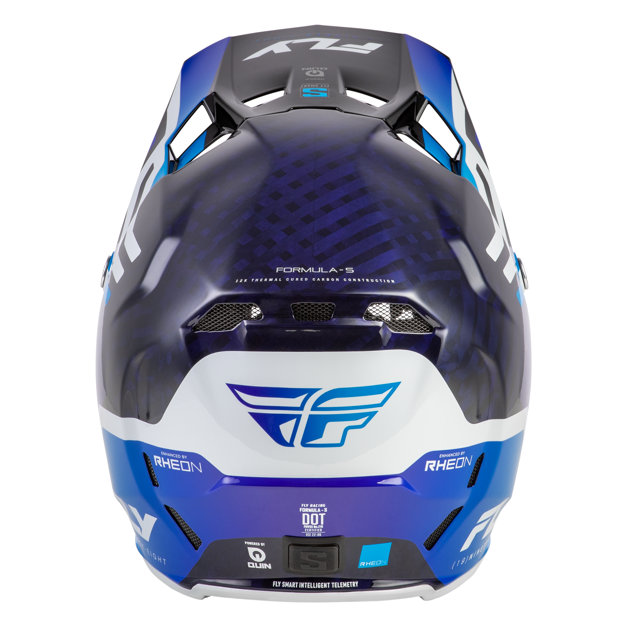 Formula S Byte Carbon Helmet  - Carbon/Blue/White