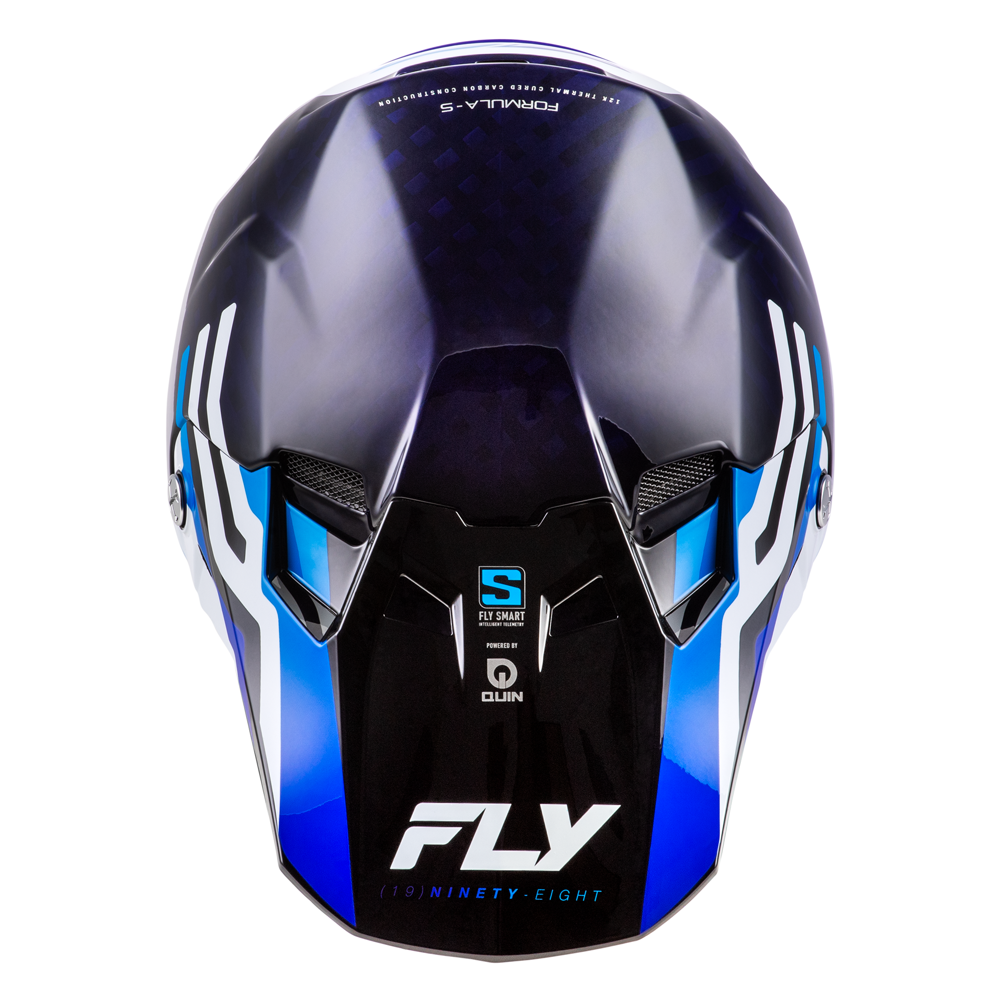 Formula S Byte Carbon Helmet  - Carbon/Blue/White