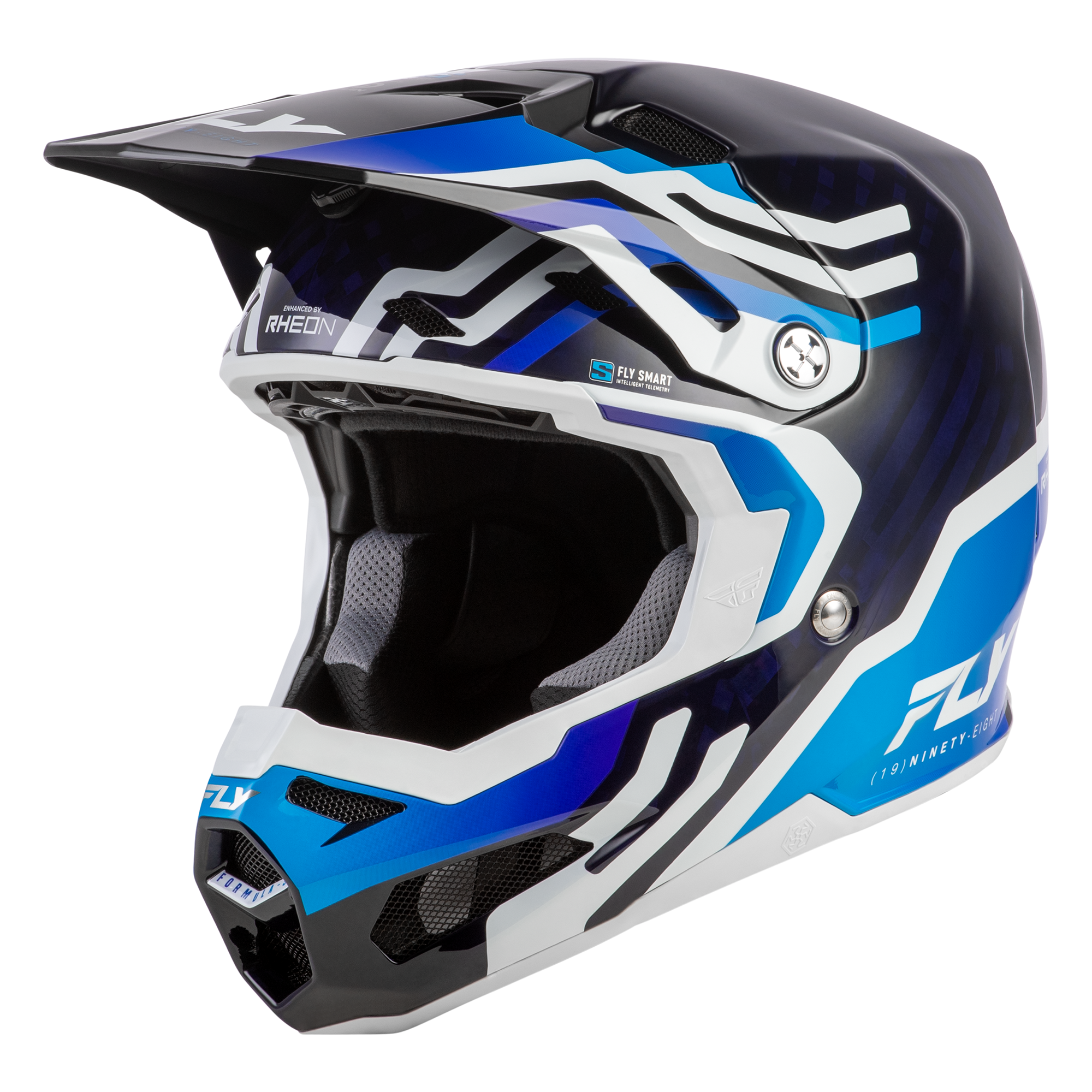 Formula S Byte Carbon Helmet  - Carbon/Blue/White